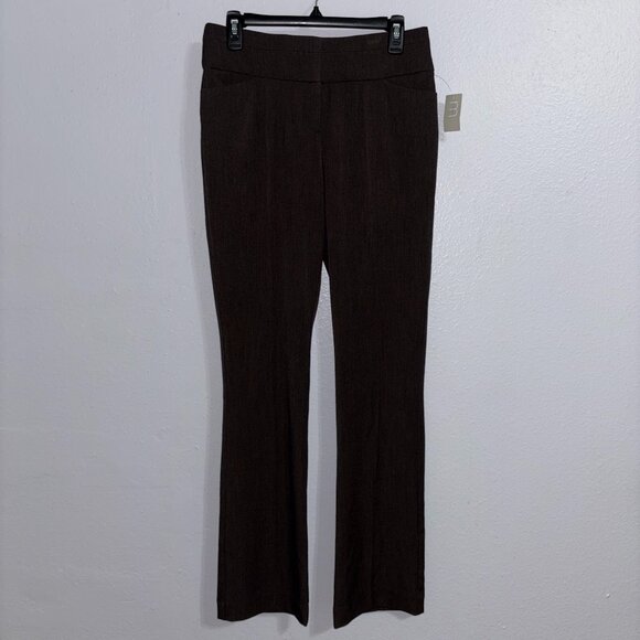 Maurices Women’s Brown Bootcut Dress Pants Size 4 Long Stretch Career Work - Picture 1 of 7